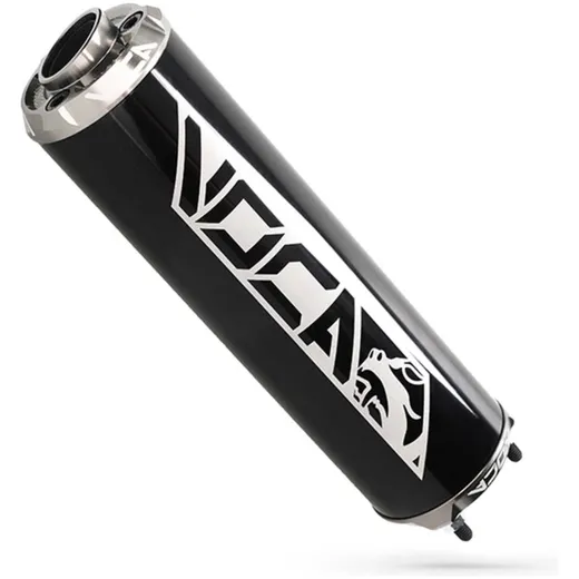 Endschalldämpfer VOCA Alu schwarz - CNC Endkappe grau VCR-RD30400/BKAL Endschalldämpfer VOCA Alu schwarz - CNC Endkappe grau VCR-RD30400/BKAL