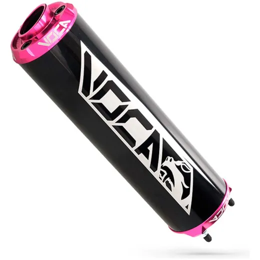 Endschalldämpfer VOCA Alu schwarz - CNC Endkappe pink VCR-RD30400/BKPI Endschalldämpfer VOCA Alu schwarz - CNC Endkappe pink VCR-RD30400/BKPI