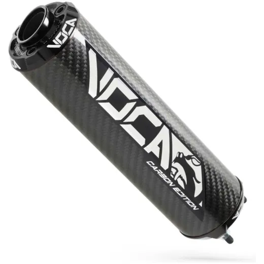 Rear silencer VOCA Carbon - CNC end cap black VCR-RD30400/CABK