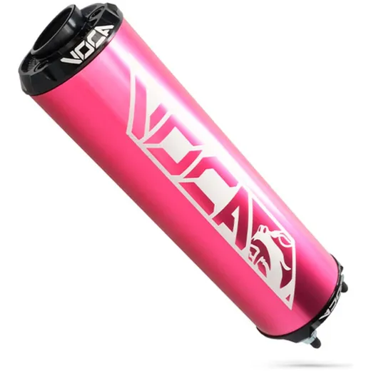 Rear silencer VOCA aluminum pink - CNC end cap black VCR-RD30400/PIBK