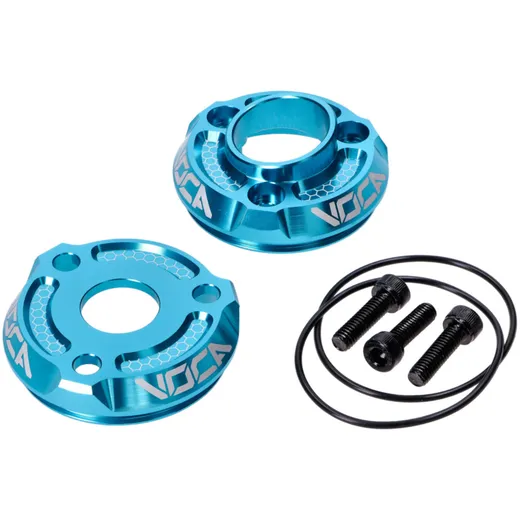 Rear silencer end cap Voca Racing turquoise VCR-RD304CNC/CY Rear silencer end cap Voca Racing turquoise VCR-RD304CNC/CY