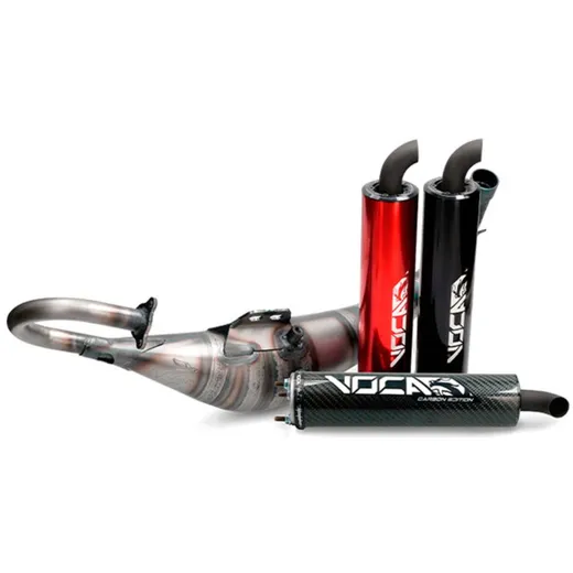 Exhaust Voca Combat 70ccm for Minarelli horizontal, Adly, Aprilia, Benelli, Beta, CPI, Italjet, Keeway, Malaguti, MBK, PGO, Yama Exhaust Voca Combat 70ccm for Minarelli horizontal, Adly, Aprilia, Benelli, Beta, CPI, Italjet, Keeway, Malaguti, MBK, PGO, Yama