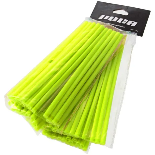 spoke cover set VOCA 215mm front, 190mm rear - 38 pcs each - neon yellow VCR-SD200/FL