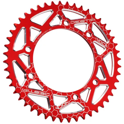 Kettenrad Voca CNC 48 Zähne 420 rot für Derbi Senda, MRT VCR-SD450.MRT.48/RE