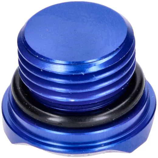 Oil filler plug VOCA V2 CNC blue for Derbi EBE, EBS, D50B VC_1