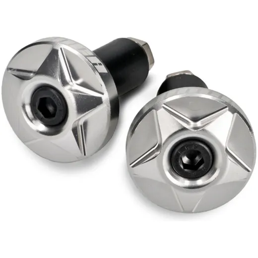 handlebar caps VOCA CNC 14mm anti-vibration dampers - silver color VCR-SD970/AL