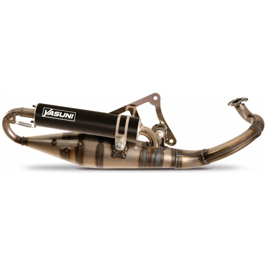 Exhaust Yasuni R-PRO black for Peugeot horizontal, Ludix, Vicacity, Derbi Hunter YA225B-RPRO