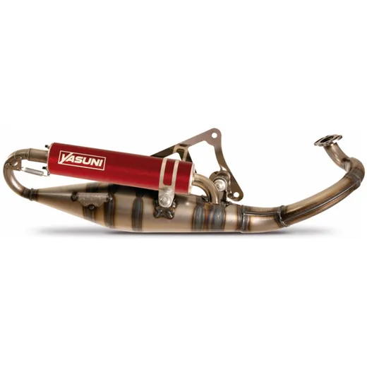 Exhaust Yasuni R-PRO red for Peugeot horizontal, Ludix, Vicacity, Derbi Hunter YA225N-RPRO Exhaust Yasuni R-PRO red for Peugeot horizontal, Ludix, Vicacity, Derbi Hunter YA225N-RPRO