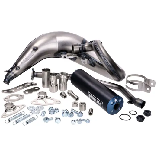 Auspuff Yasuni Cross ML blau für Aprilia RX, SX, Derbi Senda, Gilera EBE, EBS, D50B YA807TA-94 Auspuff Yasuni Cross ML blau für Aprilia RX, SX, Derbi Senda, Gilera EBE, EBS, D50B YA807TA-94