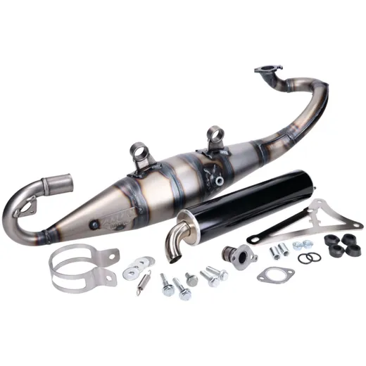 Schalldämpfer Auspuff Yasuni Scooter R schwarz für Minarelli liegend YA902B Schalldämpfer Auspuff Yasuni Scooter R schwarz für Minarelli liegend YA902B