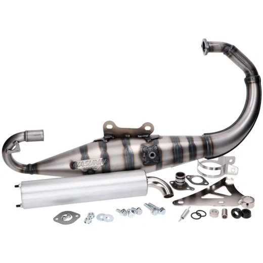 exhaust Yasuni Carrera 10 aluminum for Minarelli vertical YAS317-2 exhaust Yasuni Carrera 10 aluminum for Minarelli vertical YAS317-2