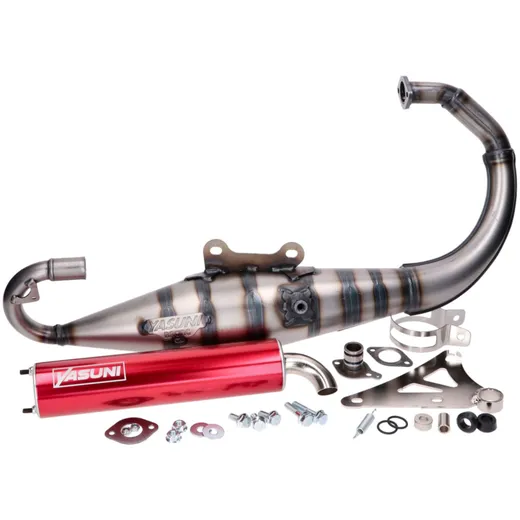 exhaust Yasuni Carrera 10 red for Minarelli vertical YAS317-2R exhaust Yasuni Carrera 10 red for Minarelli vertical YAS317-2R