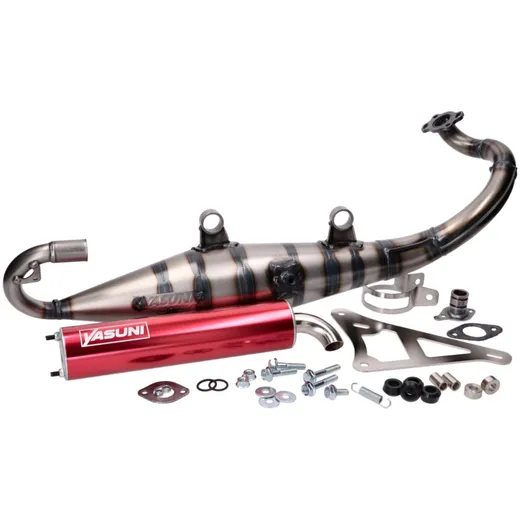 exhaust Yasuni Carrera 10 red for Peugeot horizontal, Kissbee 50, Ludix, Pure, Streetzone 50, Speedfight 4 YAS317-4R exhaust Yasuni Carrera 10 red for Peugeot horizontal, Kissbee 50, Ludix, Pure, Streetzone 50, Speedfight 4 YAS317-4R