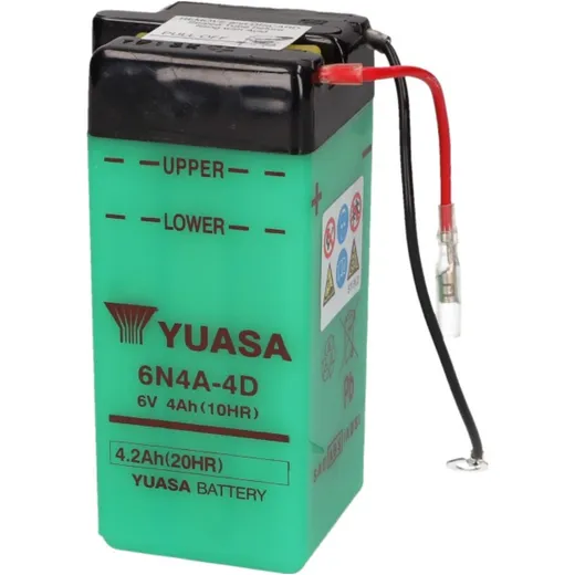 battery Yuasa 6N4A-4D w/o acid pack YS36205