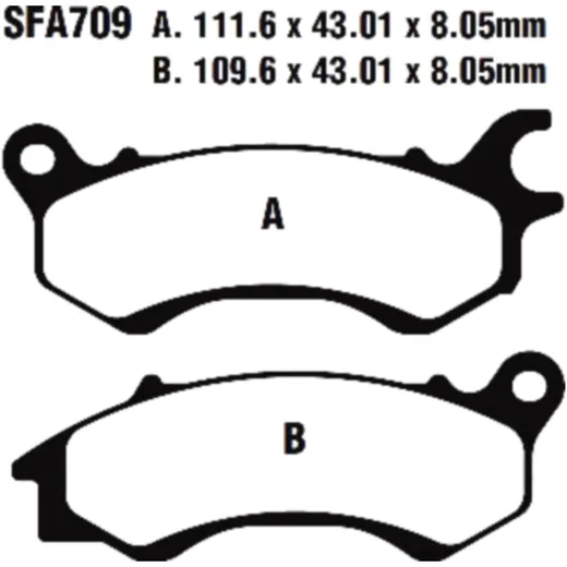 Brake pads sintered hh scooter EBC for: Silence S (01, 02)