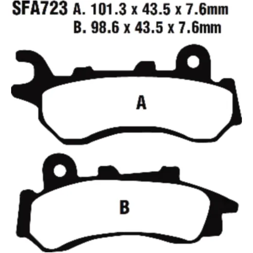 Brake pads carbon scooter EBC for: Honda SH