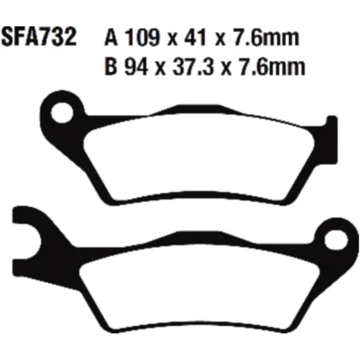 Brake pads scooter EBC for: Piaggio TPH