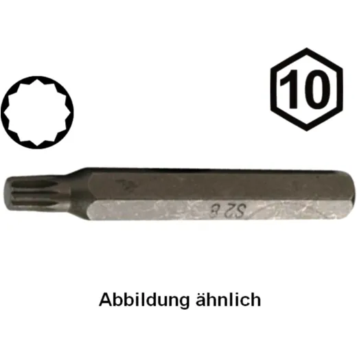 Bit Splined M5 10MM Hex Length 75MM