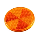 Round Yellow Reflector 60mm with Self-Adhesive Backing