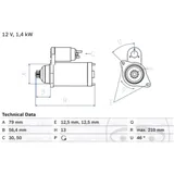 Starter Motor ID Replacement for Motorcycles 1390551