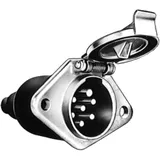 7-Pin 24V Aluminium Socket with Screw Connection for Motorcycles