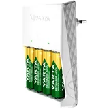 Battery Charger Easy Plug - Includes 4 AA 2100 mAh