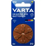 VARTA 312 Knopfzelle 6er Blister für Hörgeräte