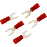 Fork Terminal Lugs M4 insulated for 0.5-1.5 mm² - Pack of 5