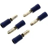 Rundstecker isoliert 1.5-2.5 mm², 4 mm, blau, 5 Stück