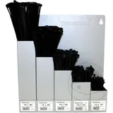 Cable Tie Assortment with Wall Mount - 500 Pieces