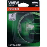 Lampe 12V5W W2. 1X9. 5D Osram Ultra Life 2er Blister passend für: Piaggio Liberty, Beverly, Zip