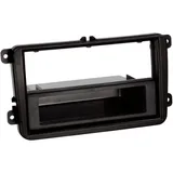 Radioblende 2-DIN schwarz mit Ablagefach für Seat, Skoda, VW