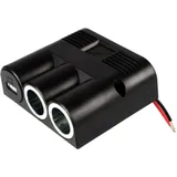 3-Port Socket with USB Charging for Motorcycles
