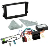 2-DIN Radiokit schwarz für Seat/Skoda/VW