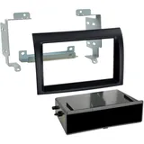 Radioblende 2-DIN schwarz mit Fach