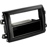 2-DIN Black Radio Frame with Storage Compartment for Fiat Ducato