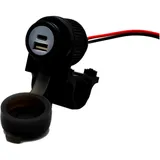 Double USB Socket for Motorcycles with Quick Charge 3.0