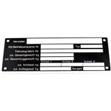 Aluminum Nameplate for Trailers 150x58mm