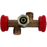 Doppelabzweigventil 1X1/4 UEM X 2X1/4 AG für Motorräder