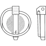 Klappstecker verzinkt 6 mm