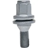 WHEEL NUT M12x1.5x35 FLAT SEAT SW 17 SILVER PKG 10 PCS
