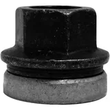 WHEEL NUT M14 X 1.5 FLAT 21 mm BLACK for Ford