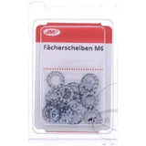Fächerscheibe M6 für Motorrad, Packung 20 Stück
