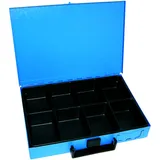 STORAGE BOX 8 COMPARTMENT empty blue for motorcycle accessories
