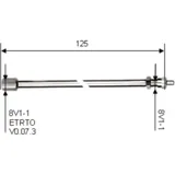 Ventilverlängerung Metall starr 125 mm für Lkw/Bus