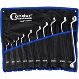 Cranked Double Ring Spanner Set 10 pcs 6-27 mm