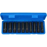 Impact Socket Set 1/2 Inch Long 10 Piece 13-24mm