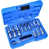Socket Wrench Kit Glow Plugs 18 Piece 1/4Z 3/8Z for VAG and Opel