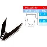 Profile Knife R 3 - 20 Pieces for Profile Cutters