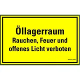 Klebeschild oil Bearing raum
